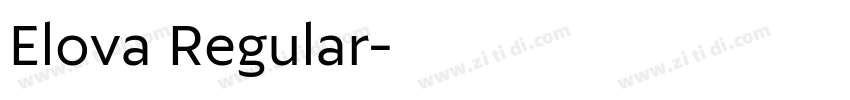 Elova Regular字体转换